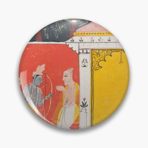 Item preview, Rama, Sita, and Lakshmana Visit the Hermitage of the Sage Bharadvaja at Prayaga designed and sold by HinduArtGallery.