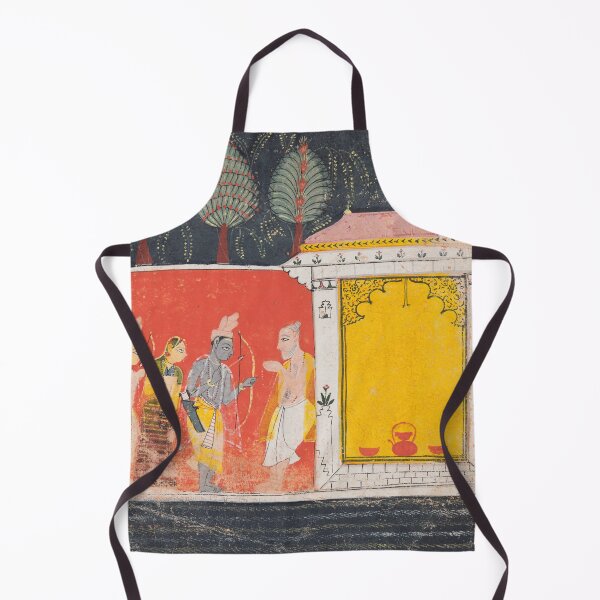 Item preview, Rama, Sita, and Lakshmana Visit the Hermitage of the Sage Bharadvaja at Prayaga designed and sold by HinduArtGallery.