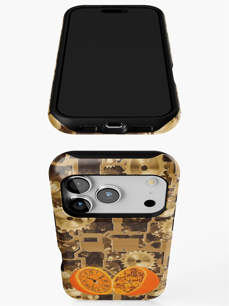 Thumbnail 3 of 4, iPhone Case, Clocks N Oranges Pattern designed and sold by LRGraphics.