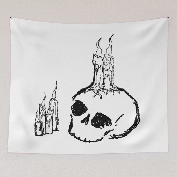 Item preview, Calavera simple con velas designed and sold by D-Storm-.