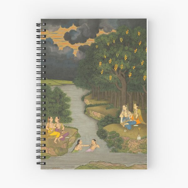 Item preview, Women Enjoying the River at the Forest’s Edge designed and sold by HinduArtGallery.