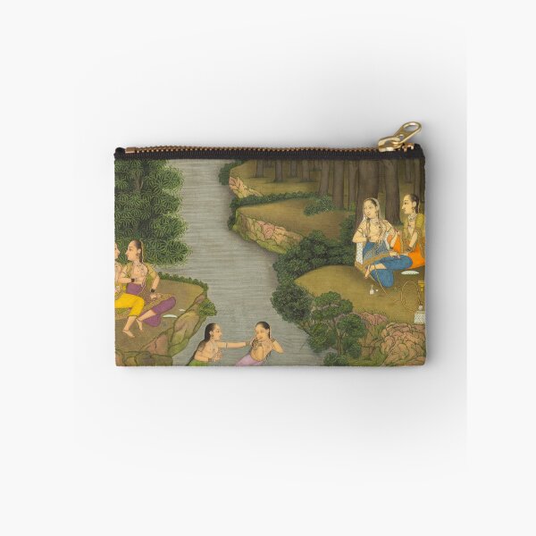Item preview, Women Enjoying the River at the Forest’s Edge designed and sold by HinduArtGallery.
