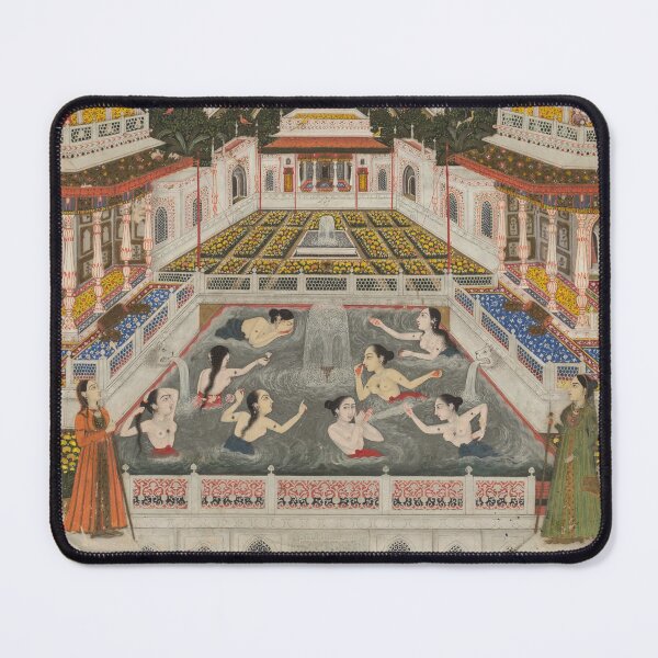 Item preview, Women Bathing Before an Architectural Panorama designed and sold by HinduArtGallery.