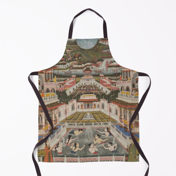 Item preview, Women Bathing Before an Architectural Panorama designed and sold by HinduArtGallery.