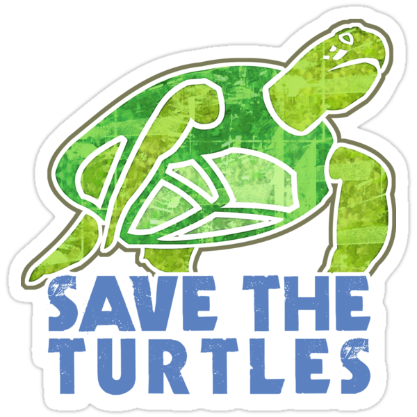 Save The Sea Turtles Stickers By Evisionarts Redbubble