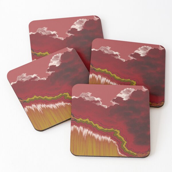 Item preview, Red clouds Abstract mountains with red sunset designed and sold by emm-j.