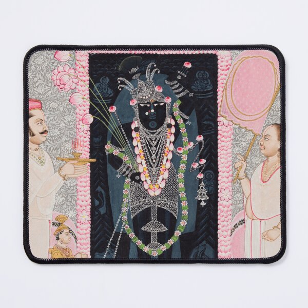 Item preview, The Head Priest Govardhanlalji Makes Offerings to Shri Nathji in Celebration of the Flower Festival  designed and sold by HinduArtGallery.