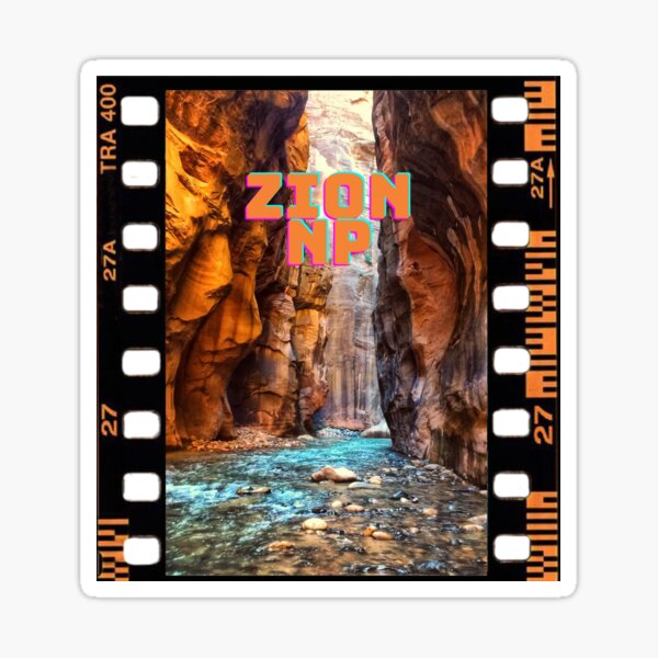 Vista previa del artículo con la obra «Viajes vintage al atardecer del Parque Nacional Zion», diseñado y vendido por Sara3B.