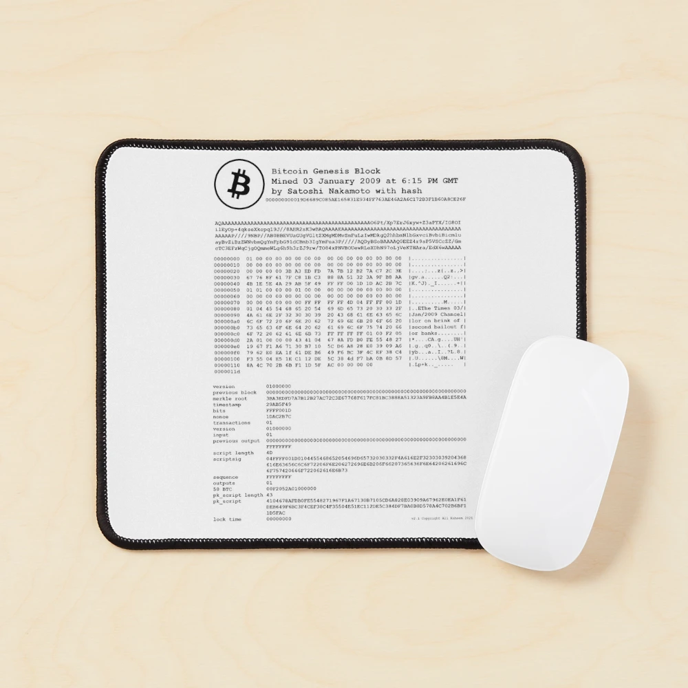 Bitcoin - Original Genesis Block - Satoshi Nakamoto