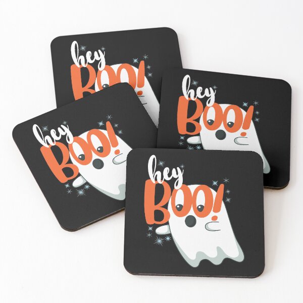Item preview, Cute "Hey Boo" Halloween Booing Ghost  designed and sold by InkItStudio.