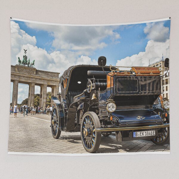 Item preview, Vintage Car at Brandenburg Gate Photographic Print designed and sold by rawdesignsni.