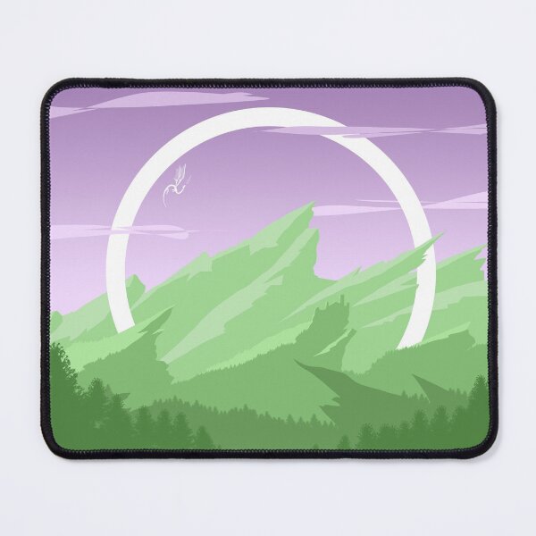 Item preview, Fantasy Mountain (Subtle Genderqueer Pride Flag Design) designed and sold by Albrithr.