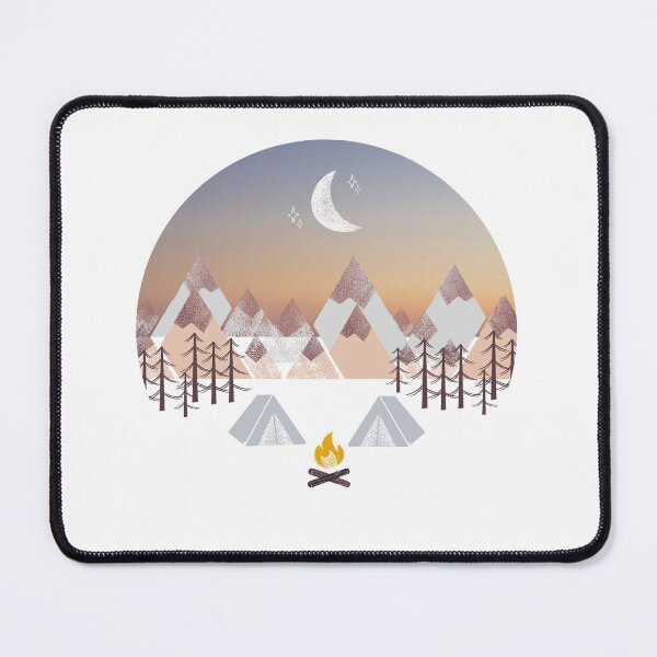 Item preview, Camping Under the Moon Lansdcape Pastel Circle designed and sold by CaosTranscrito.