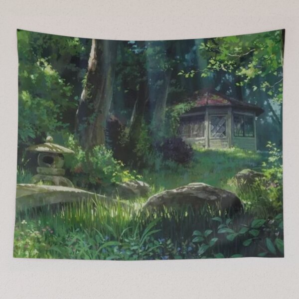 Item preview, Anime forest house landscape  designed and sold by pompomcherryy.