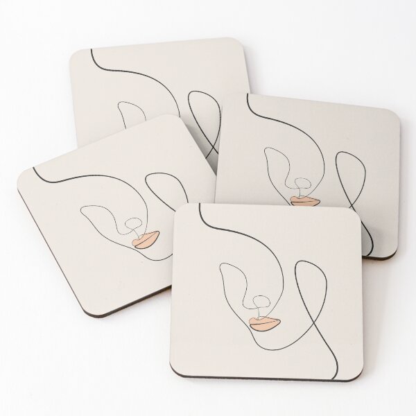 Item preview, Female Face Line Art, Woman Minimal Sketch Drawing designed and sold by Nesio.