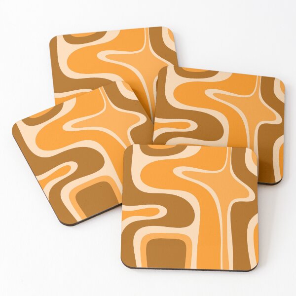 Item preview, Copacetic Retro Abstract in Pumpkin Orange designed and sold by kierkegaard.