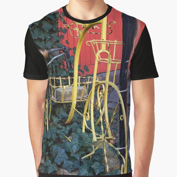 Yellow bicycle and red door Graphic T-Shirt