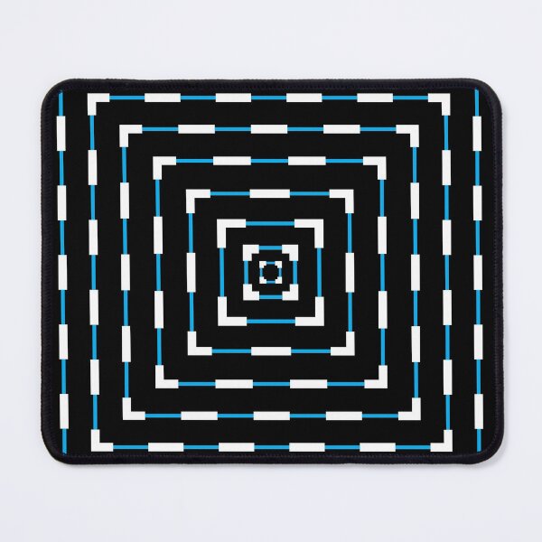 Item preview, Rounded Square Bullseye Pattern no.1 Black with Blue and White Dashes designed and sold by Neil Feigeles.