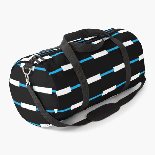 Item preview, Rounded Square Bullseye Pattern no.1 Black with Blue and White Dashes designed and sold by Neil Feigeles.