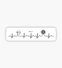 Archery heartbeat Sticker