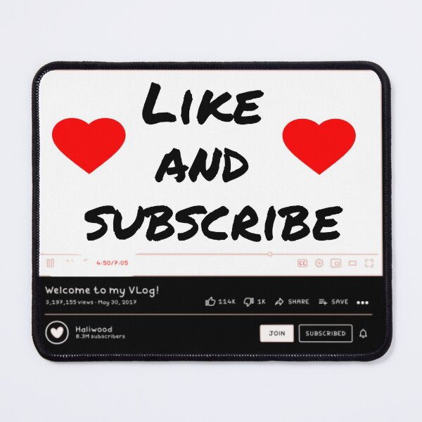 Item preview, Like and subscribe designed and sold by KristenRising.