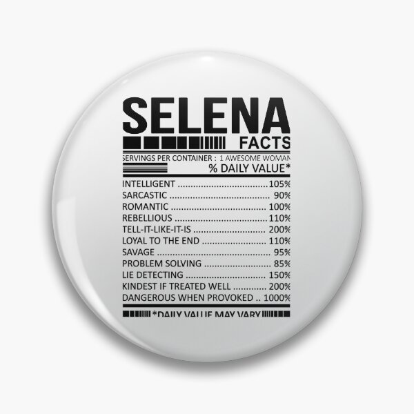 Item preview, SELENA Nutrition Facts| Perfect Gift designed and sold by nancymaine.