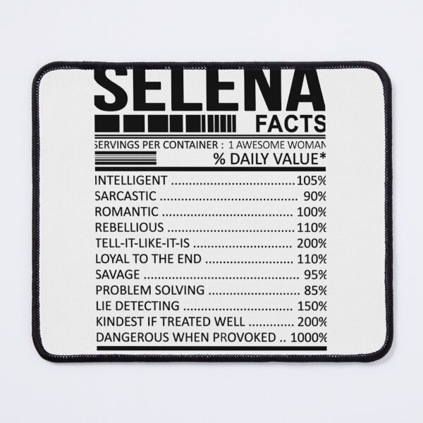 Item preview, SELENA Nutrition Facts| Perfect Gift designed and sold by nancymaine.