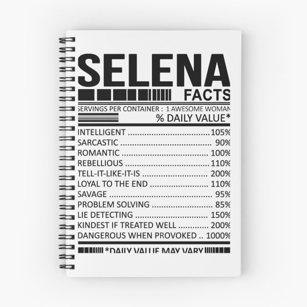 Item preview, SELENA Nutrition Facts| Perfect Gift designed and sold by nancymaine.