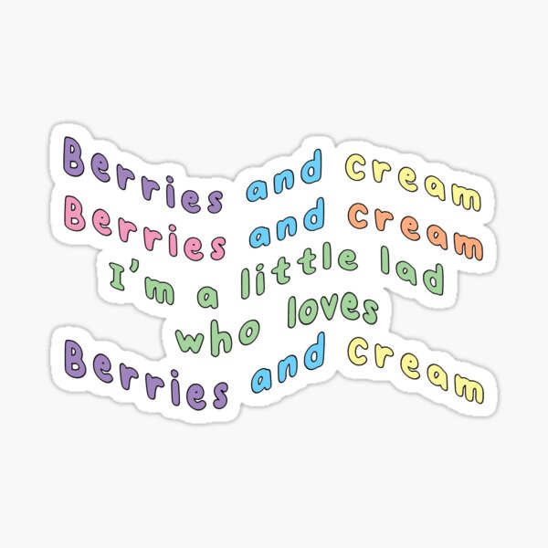 Berries And Cream Sticker By Mirnay Redbubble