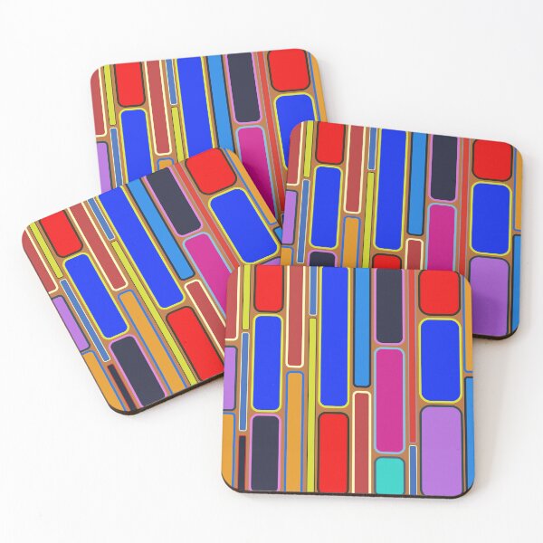 Item preview, colourful mid century geometrical design designed and sold by pauloneill-art.