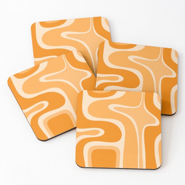 Item preview, Copacetic Retro Abstract in Medium Pumpkin Orange designed and sold by kierkegaard.