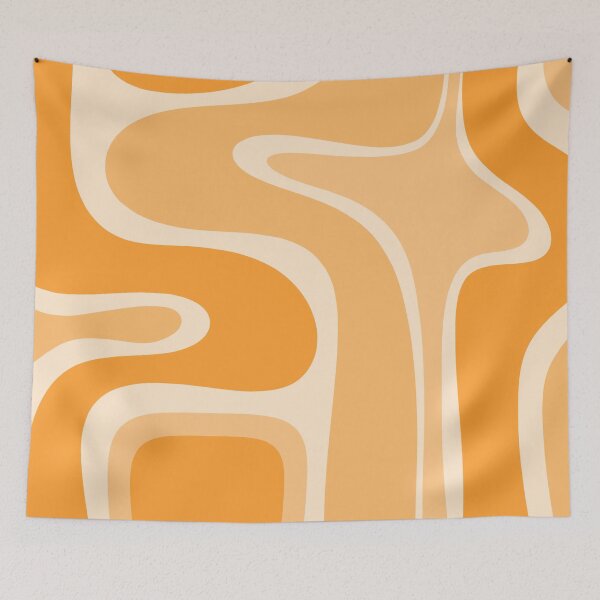 Item preview, Copacetic Retro Abstract in Light Pumpkin Orange designed and sold by kierkegaard.