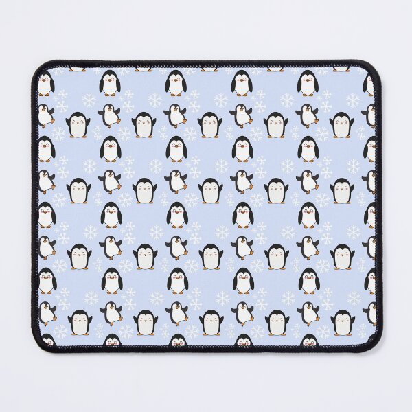 Item preview, Cute Adorable Penguin and Snowflakes Pattern with Blue Background  designed and sold by NechEmpire.