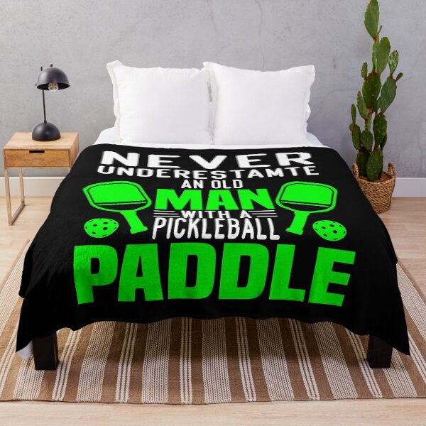 Item preview, never underestimate an old man with a pickleball paddle funny saying for pickleball players for mom for dad for grandpa  designed and sold by mydreamcatcher.