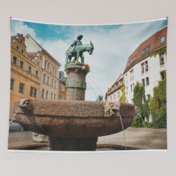 Item preview, Donkey Fountain Halle - Photographic Print designed and sold by rawdesignsni.