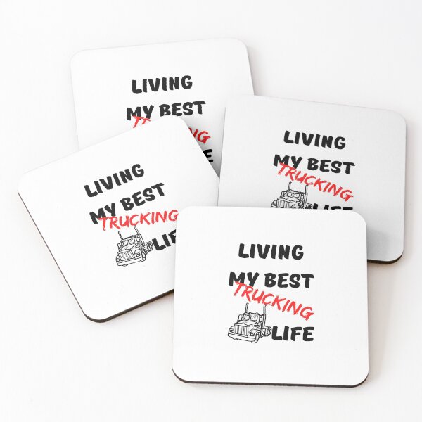 Item preview, LIVING MY BEST TRUCKING LIFE designed and sold by Encrypted Colors .