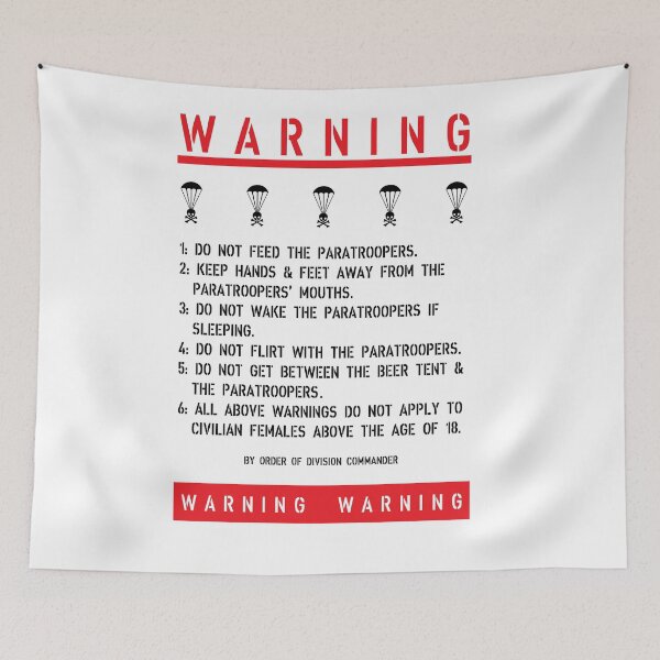 Item preview, Paratrooper Warning Sign designed and sold by baggss.