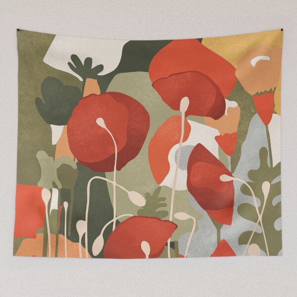 Item preview, And far and wide, in a scarlet tide, The poppy's bonfire spread. designed and sold by TheaDesign.