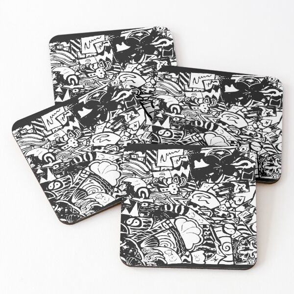 Item preview, Random Pattern | Doodle Art (RH : Dark) designed and sold by the-krisney-way.