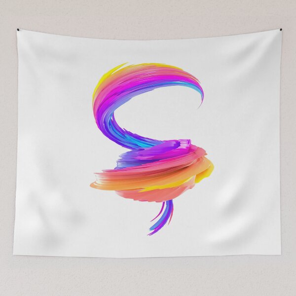 Item preview, Multicolored abstract twisted brush stroke. Bright curl, artistic spiral. designed and sold by tatkhagata.