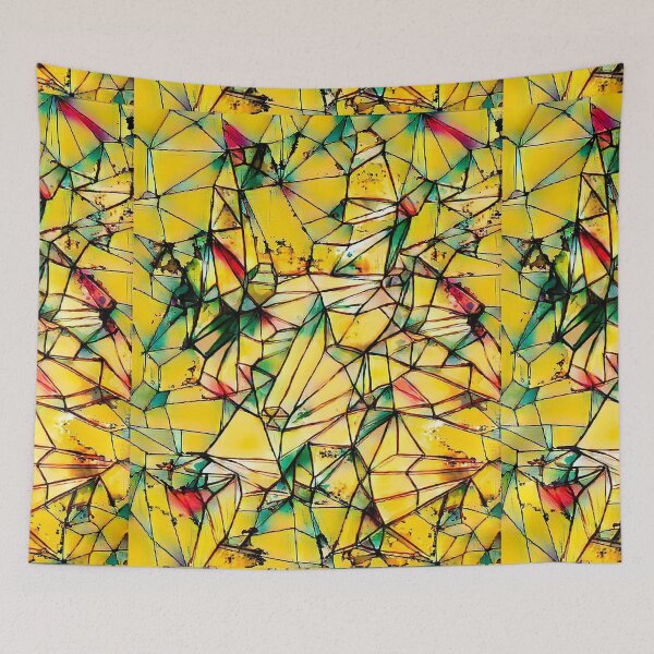 Item preview, Yellow shards in abstraction designed and sold by Iuliia Nerd.