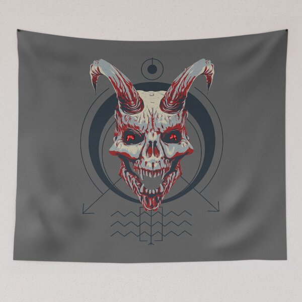 Item preview, Goth Skull, Scary Occult  Demon, Terror Devil Skull designed and sold by aronia.