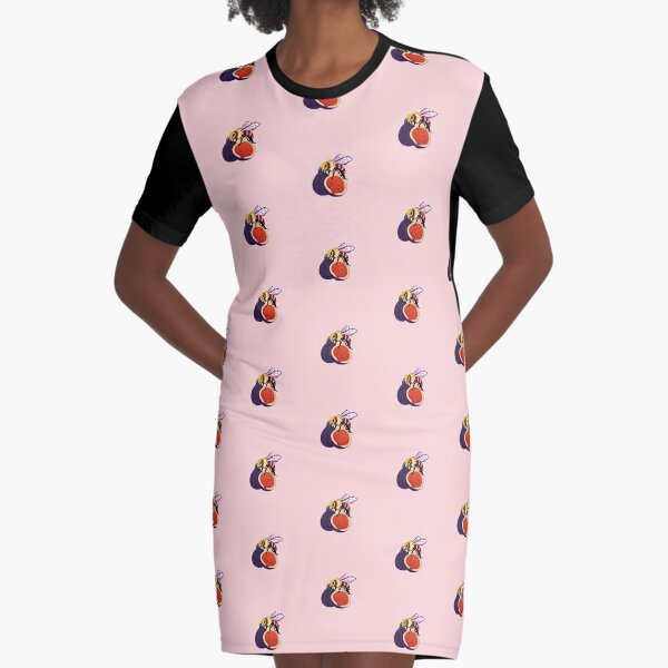 Non-bee-nary - bee on a fig Graphic T-Shirt Dress