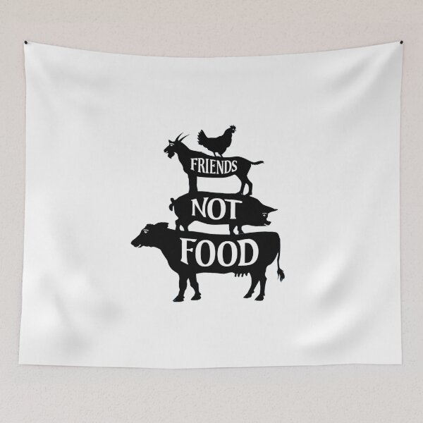 Item preview, FRIENDS NOT FOOD Animal Lover Animal Rights Rescue Friends Not Food designed and sold by lenaandreva.
