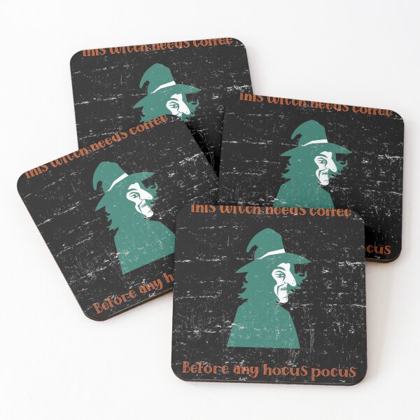Item preview, This Witch Needs Coffee Before Any Hocus Pocus Classic Vintage Distressed Design  designed and sold by Candlewood Museum & Gift Shoppe.