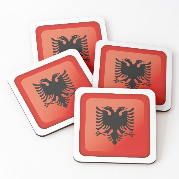 Item preview, Icon representing square button flag of Albania. Ideal for catalogs of institutional materials and geography designed and sold by LucianoCosmo.