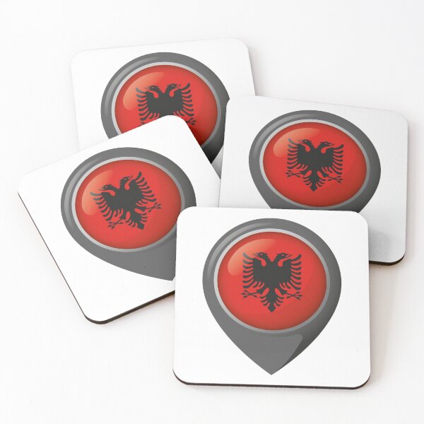 Item preview, Icon representing location pin with the flag of Albania. Ideal for catalogs of institutional materials and geography designed and sold by LucianoCosmo.