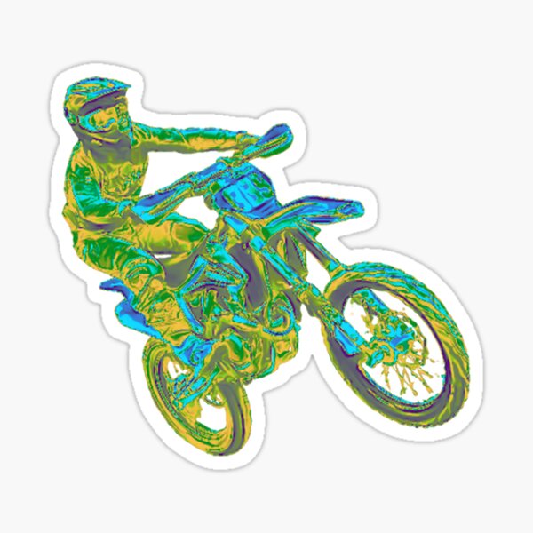 Three Ratels LCS030# 15x15cm Motocross Ride The Bike Colorful Car Sticker  Funny Stickers Styling Removable Decal