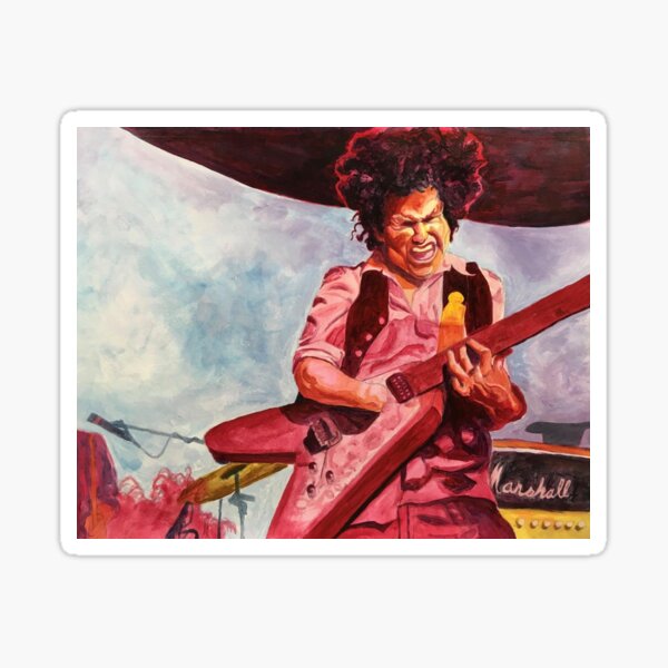Jesse Lee and his Flying V Sticker