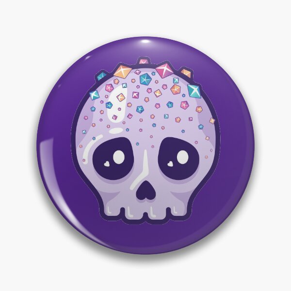 Item preview, Cute skull with sugar crystal hair designed and sold by SugarNBones.